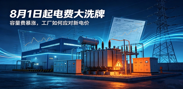 8月1日起电费大洗牌！容量费暴涨，你的工厂还在“盲用”电网吗？